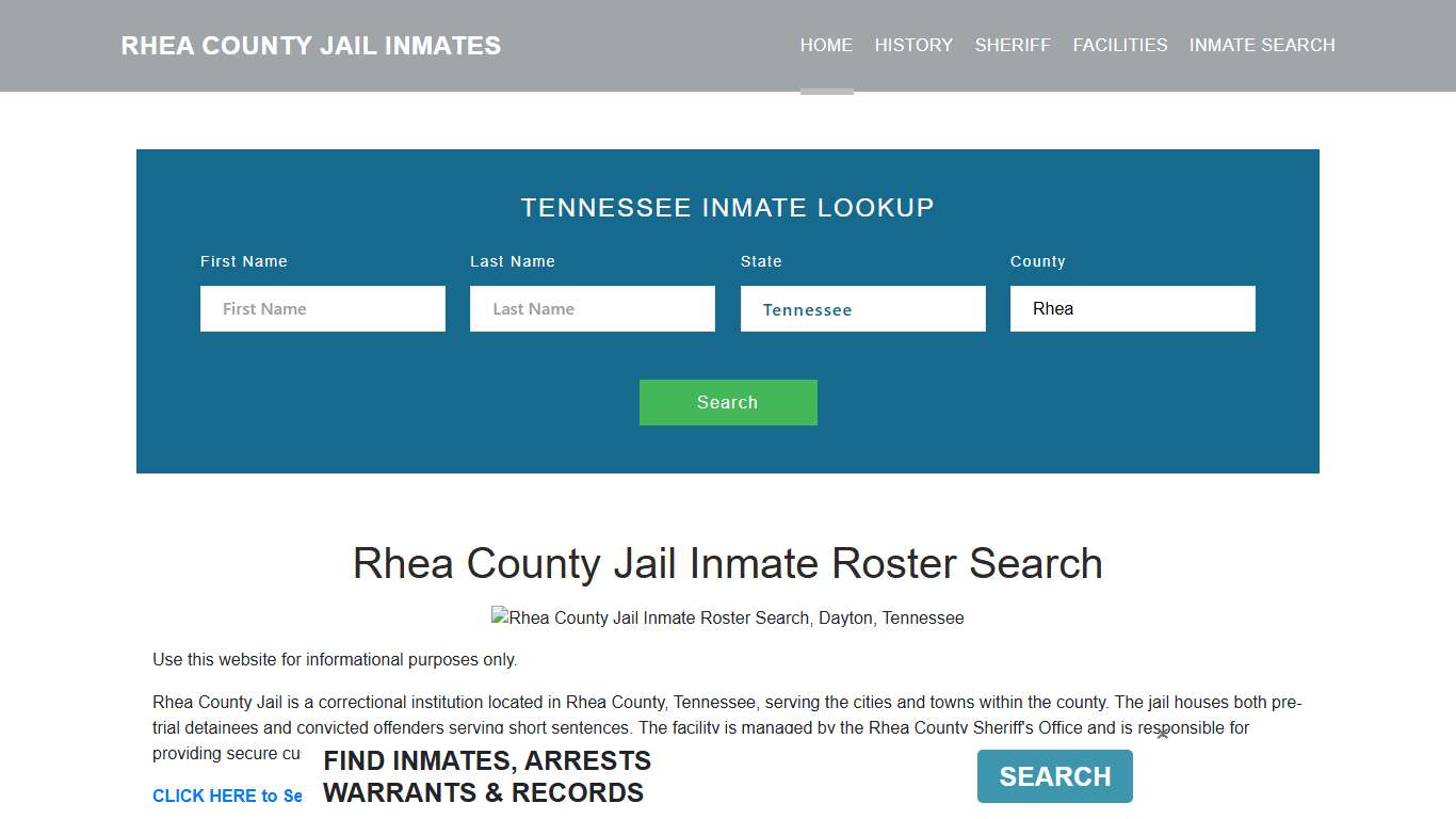 Rhea County Jail Inmate Roster Lookup, Dayton, TN